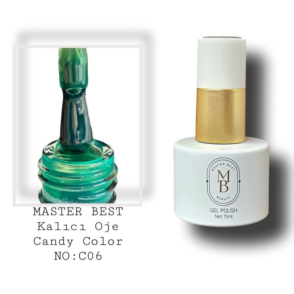 Masterbest candy kalıcı oje 15ml C06 elektrik limon yeşil jöle