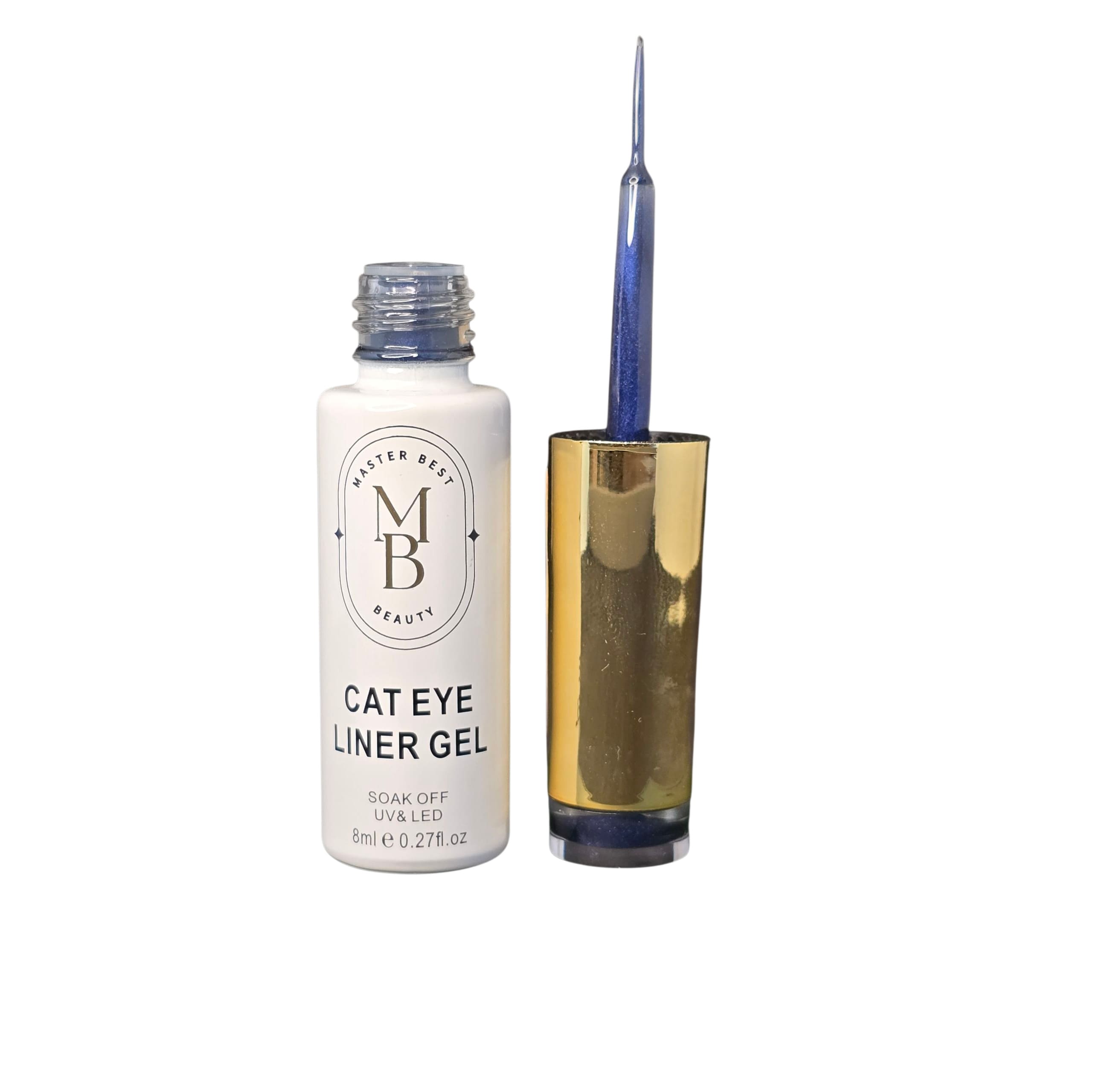 Masterbest şeffaf koyu mavi-gri cat eye liner gel CE04 8ml