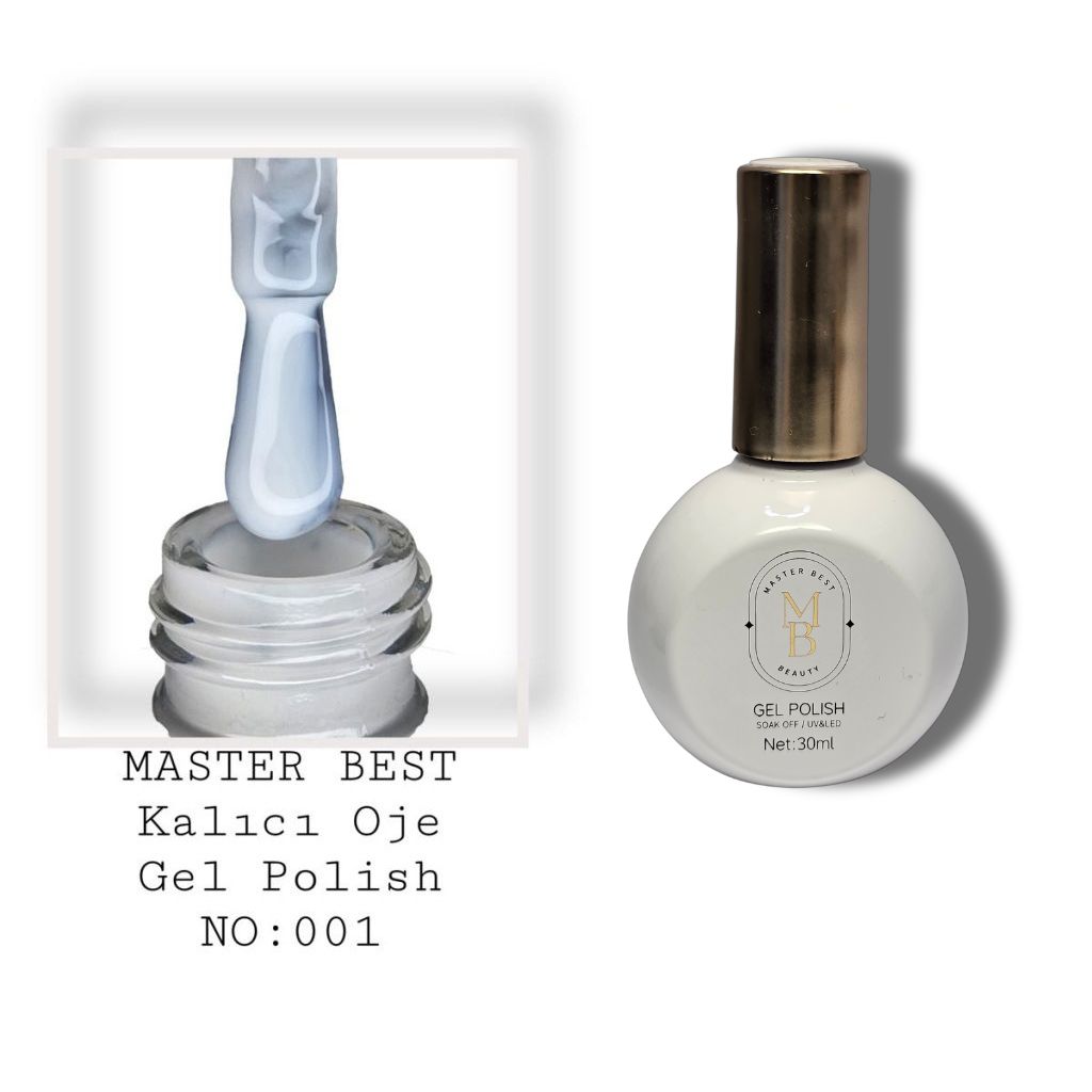 Masterbest kalıcı oje 30ml 001 beyaz şişe