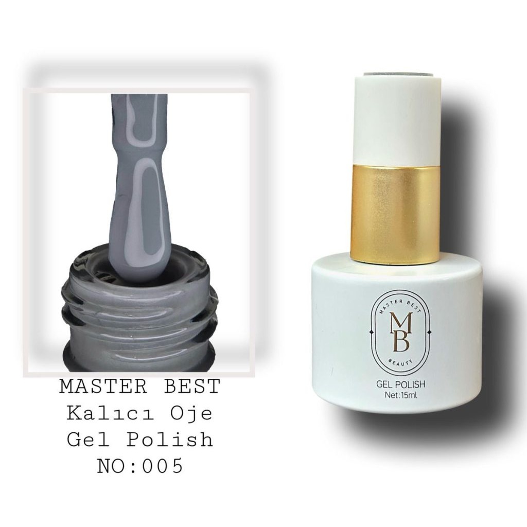 Masterbest kalıcı oje 15ml 005 koyu gri şişe