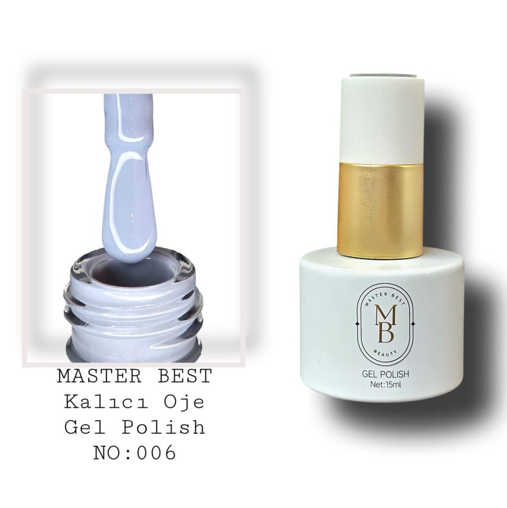 Masterbest kalıcı oje 15ml 006 mavi gri şişe
