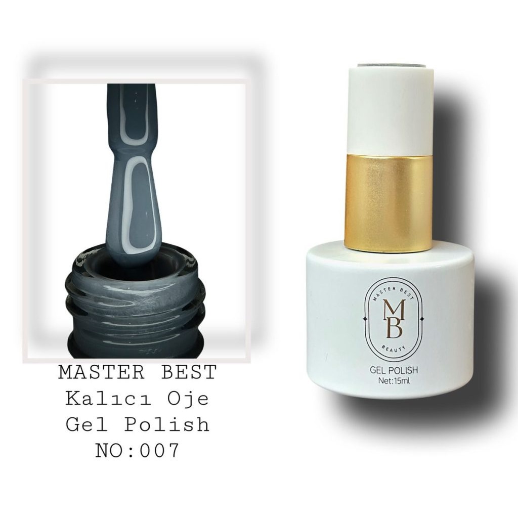 Masterbest kalıcı oje 15ml 007 koyu mavi gri şişe