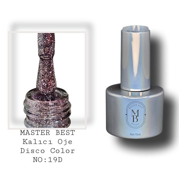 Masterbest disco kalıcı oje 15ml 019D derin mor gümüş