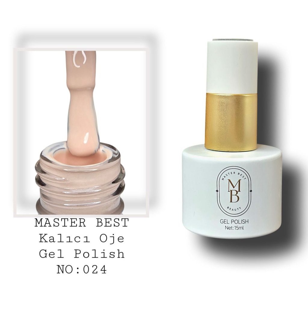 Masterbest kalıcı oje 15ml 024 açık nude pembe şişe
