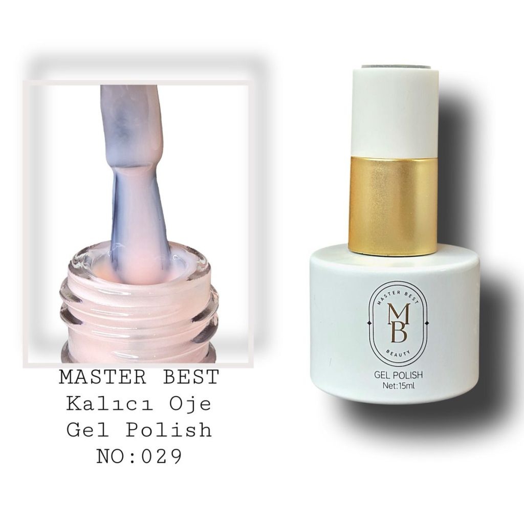 Masterbest kalıcı oje 15ml 029 şeffaf açık pembe şişe