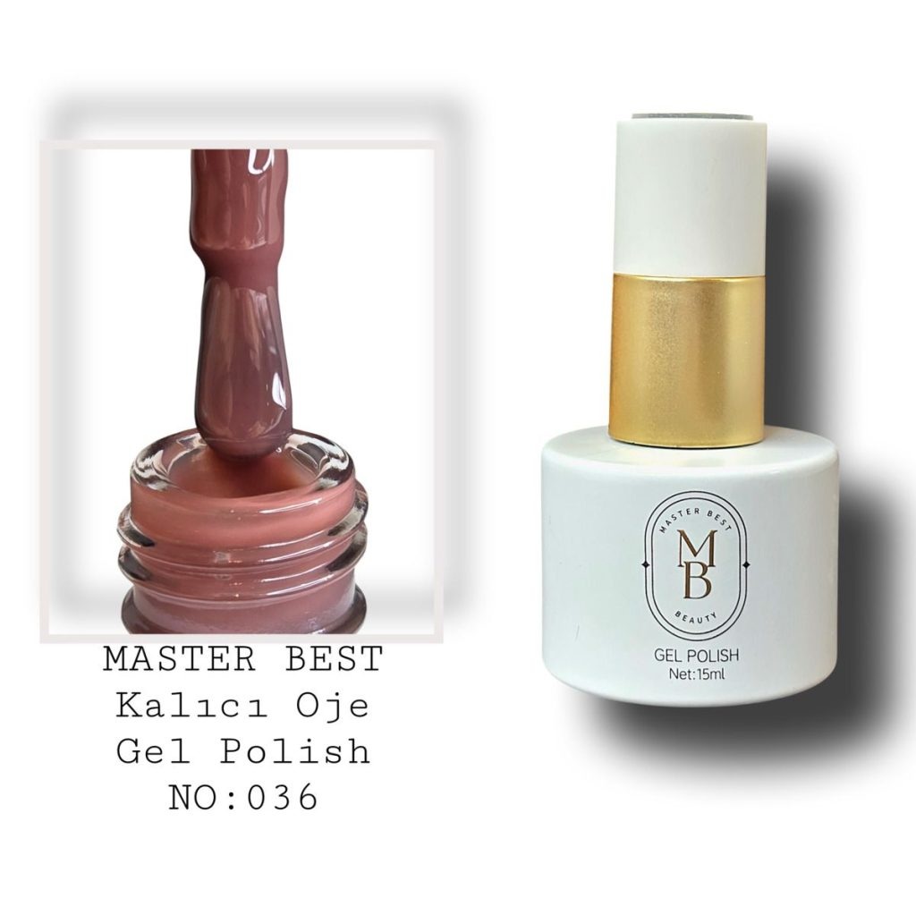 Masterbest kalıcı oje 15ml 036 koyu mor kahve şişe