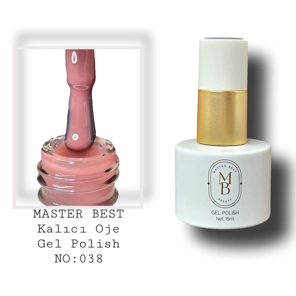 Masterbest kalıcı oje 15ml 038 antik gül pembe şişe