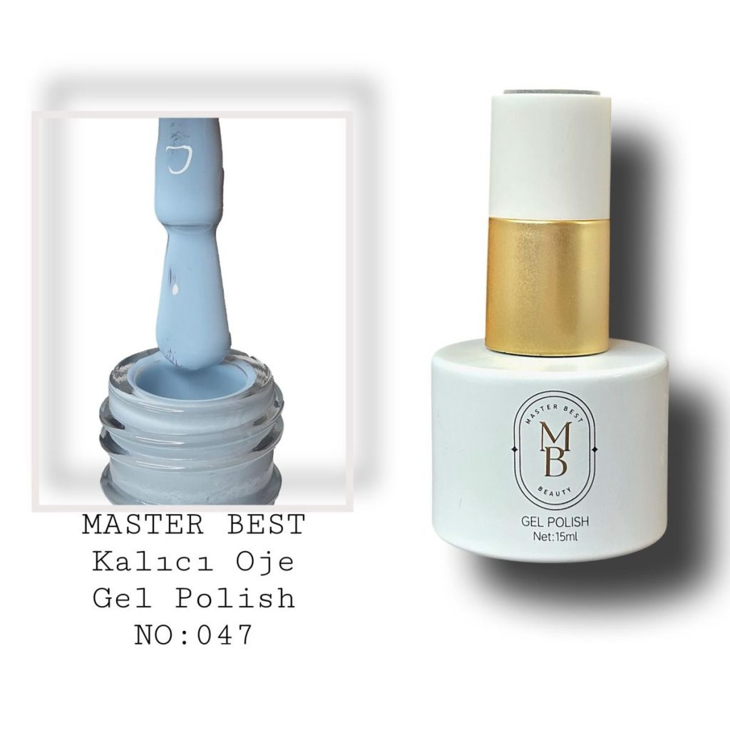 Masterbest kalıcı oje 15ml 047 bebek mavisi şişe