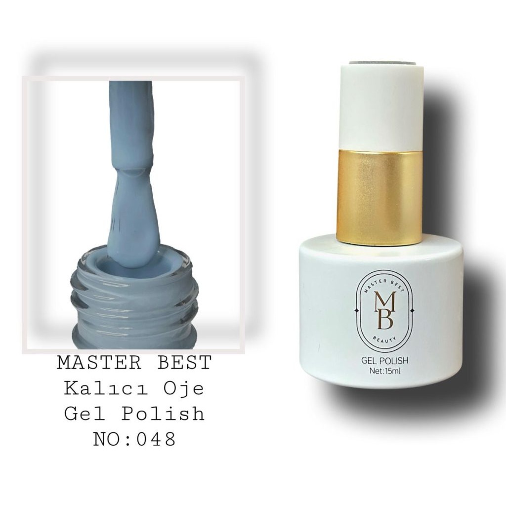 Masterbest kalıcı oje 15ml 048 orta mavi şişe