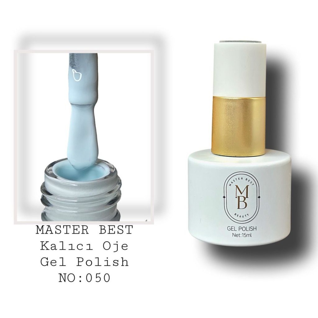 Masterbest kalıcı oje 15ml 050 açık pudra mavisi şişe