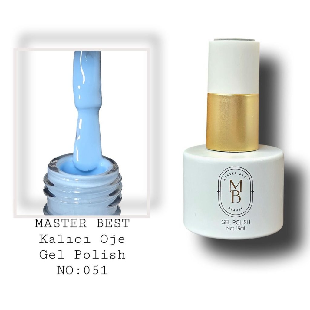 Masterbest kalıcı oje 15ml 051 açık gökyüzü mavisi şişe