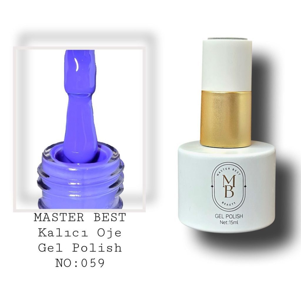Masterbest kalıcı oje 15ml 059 koyu violet mavi şişe