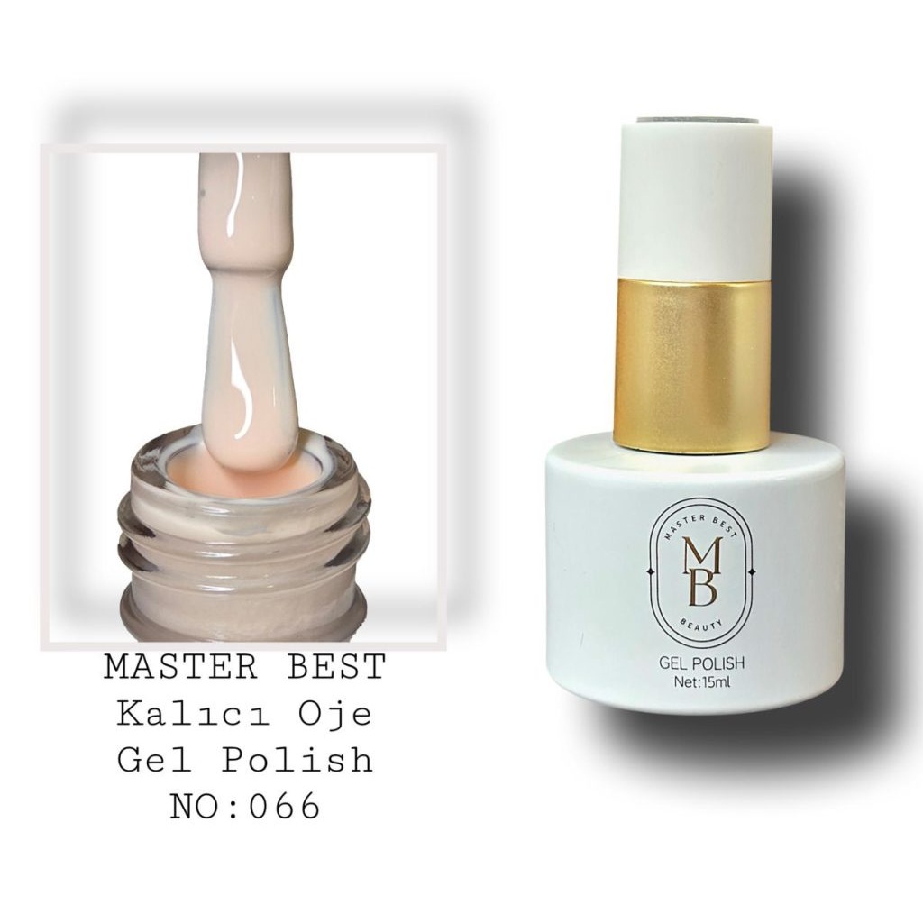 Masterbest kalıcı oje 15ml 066 açık bej nude şişe