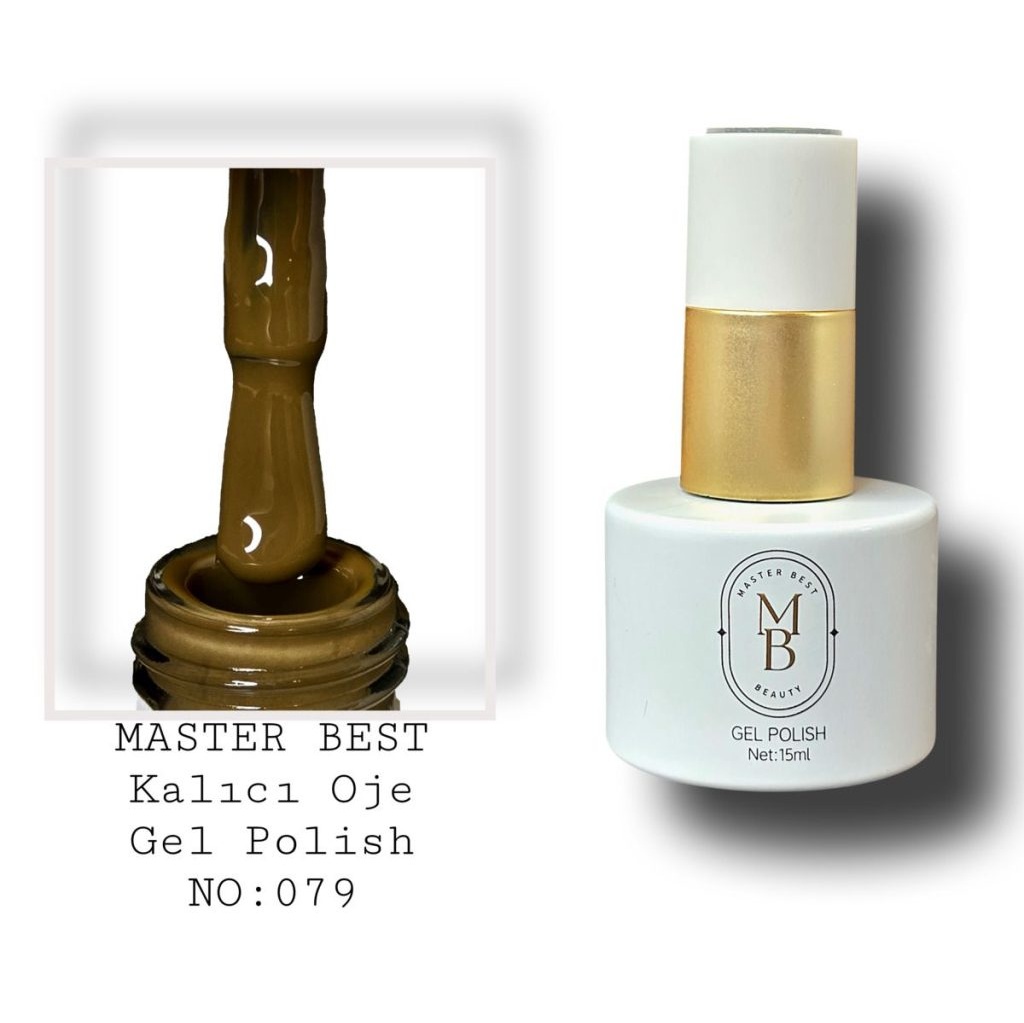 Masterbest kalıcı oje 15ml 079 koyu zeytin kahve şişe