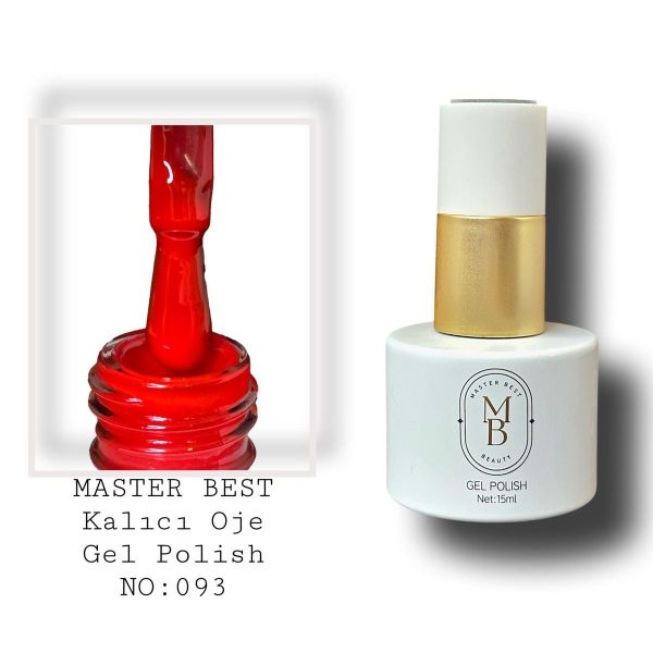 Masterbest kalıcı oje 15ml 093 klasik kırmızı şişe