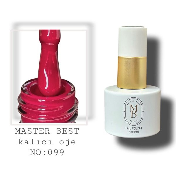 Masterbest kalıcı oje 15ml 099 koyu şarap bordo şişe