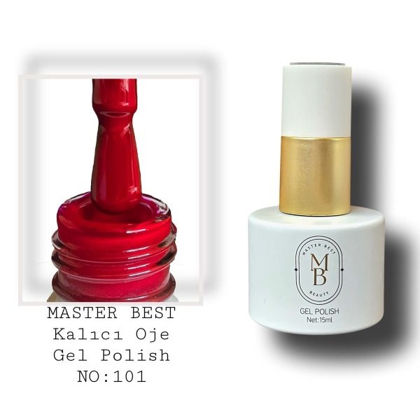 Masterbest kalıcı oje 15ml 101 zengin bordo şişe