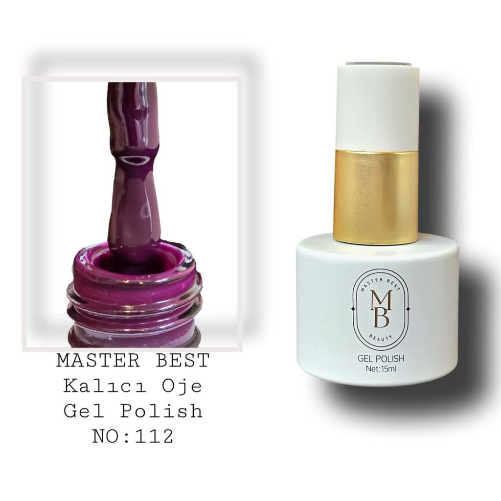 Masterbest kalıcı oje 15ml 112 koyu mor mürdüm şişe