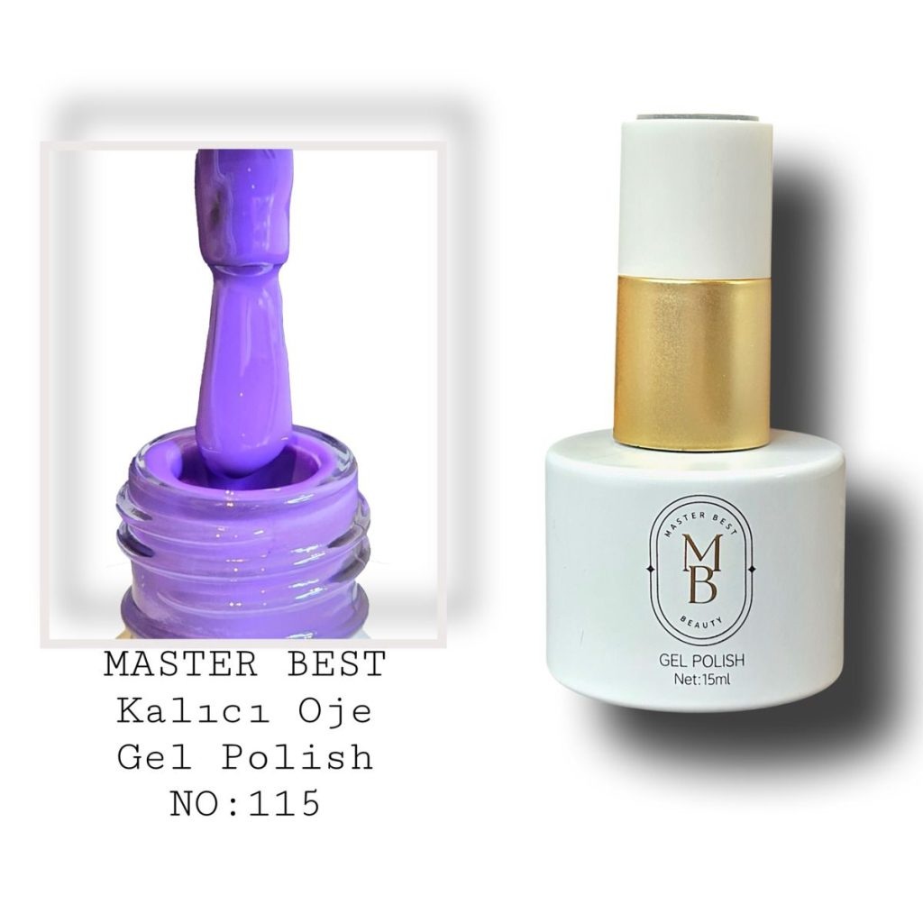 Masterbest kalıcı oje 15ml 115 parlak mor şişe