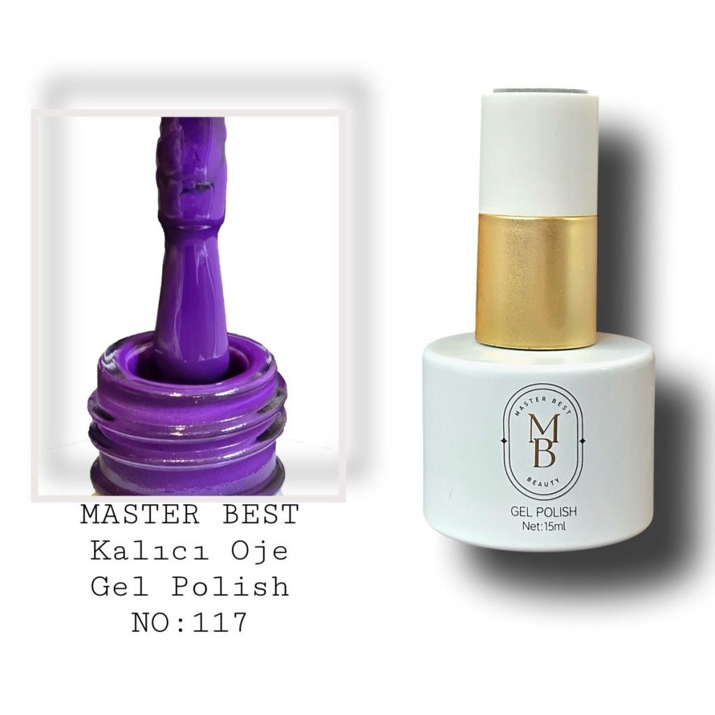 Masterbest kalıcı oje 15ml 117 canlı mor viyole şişe