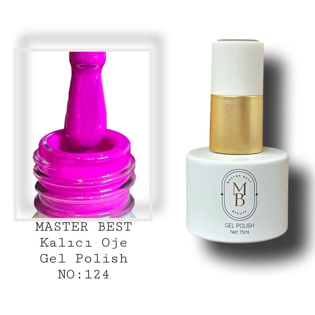 Masterbest kalıcı oje 15ml 124 canlı fuşya pembe şişe