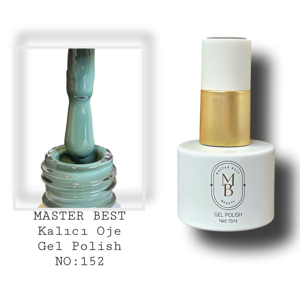 Masterbest kalıcı oje 15ml 152 açık buz mavisi yeşil şişe