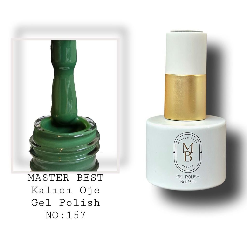 Masterbest kalıcı oje 15ml 157 koyu orman yeşili şişe