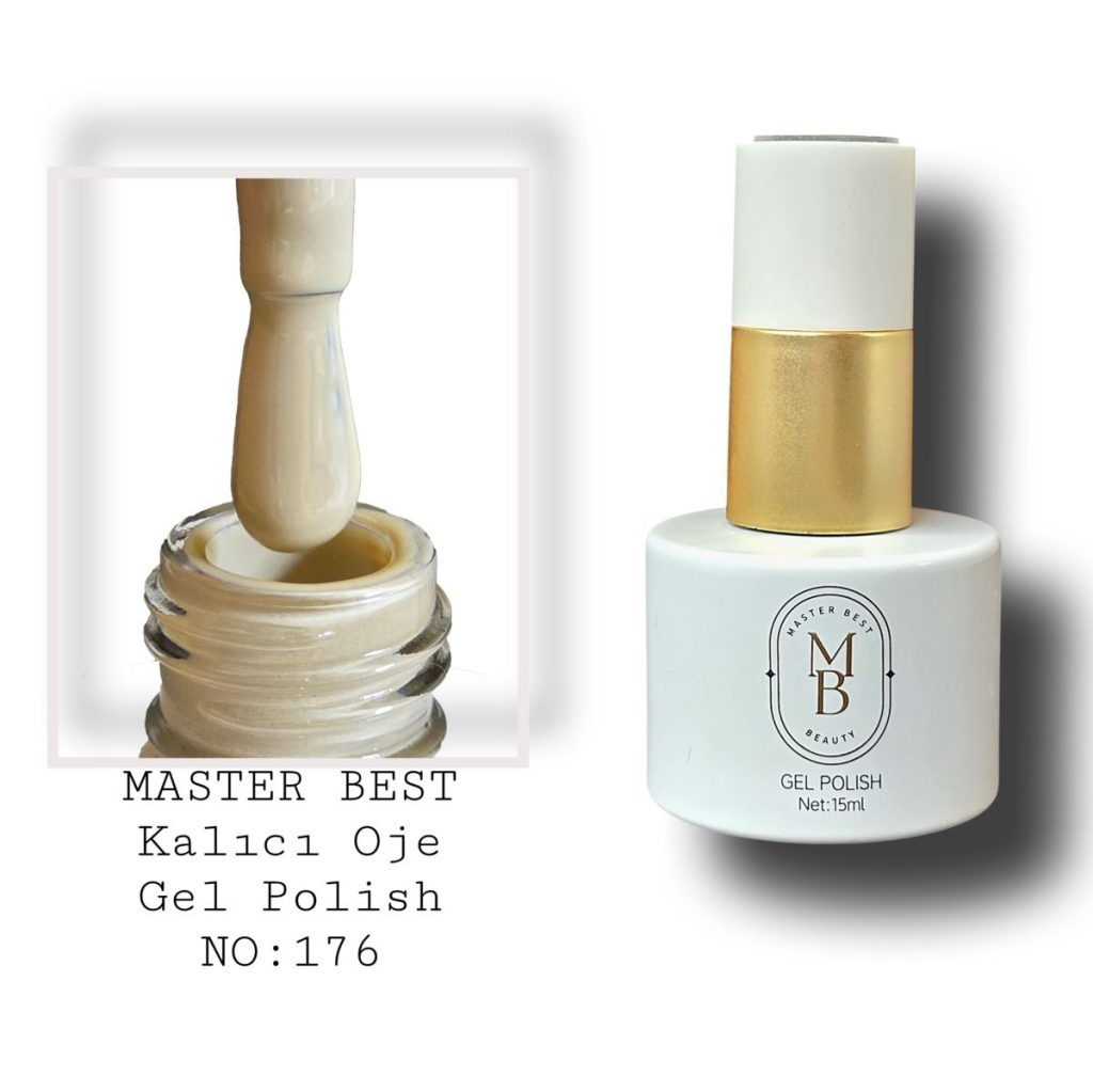 Masterbest kalıcı oje 15ml 176 sıcak açık bej sarı şişe