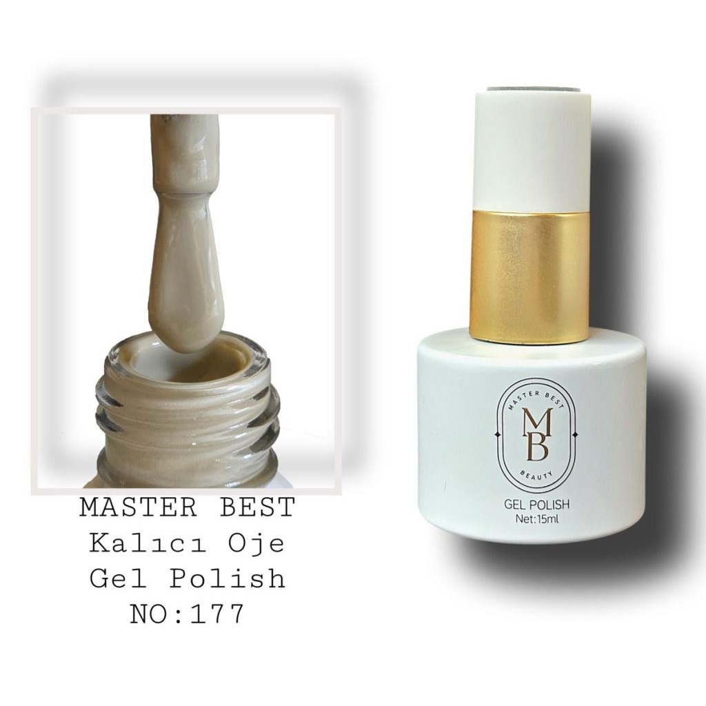 Masterbest Gel-Nagellack 15ml 177 gedämpftes Salbei Beige Khaki Flasche