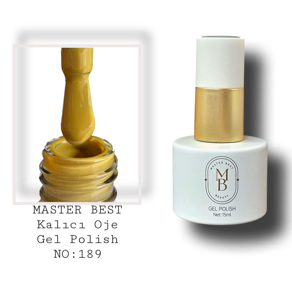 Masterbest kalıcı oje 15ml 189 koyu zengin altın hardal şişe