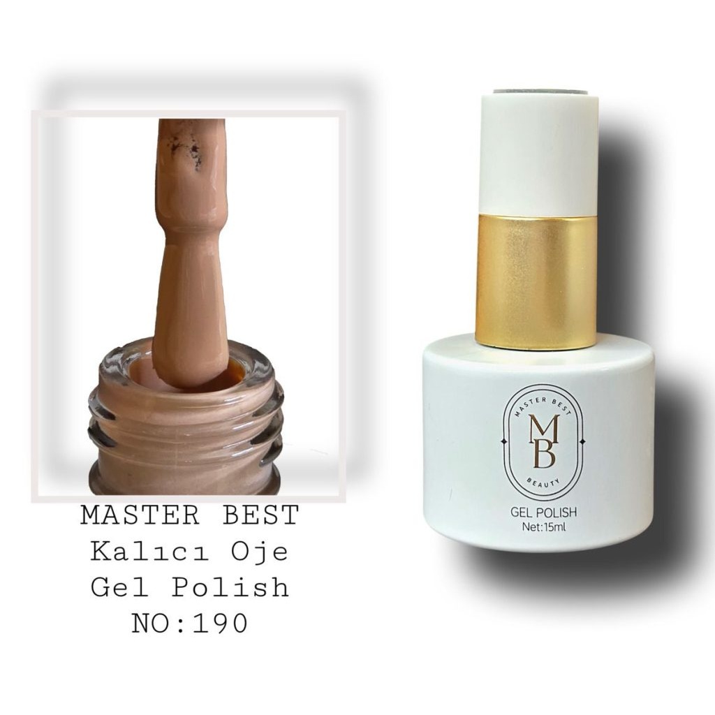 Masterbest kalıcı oje 15ml 190 sıcak orta karamel nude şişe