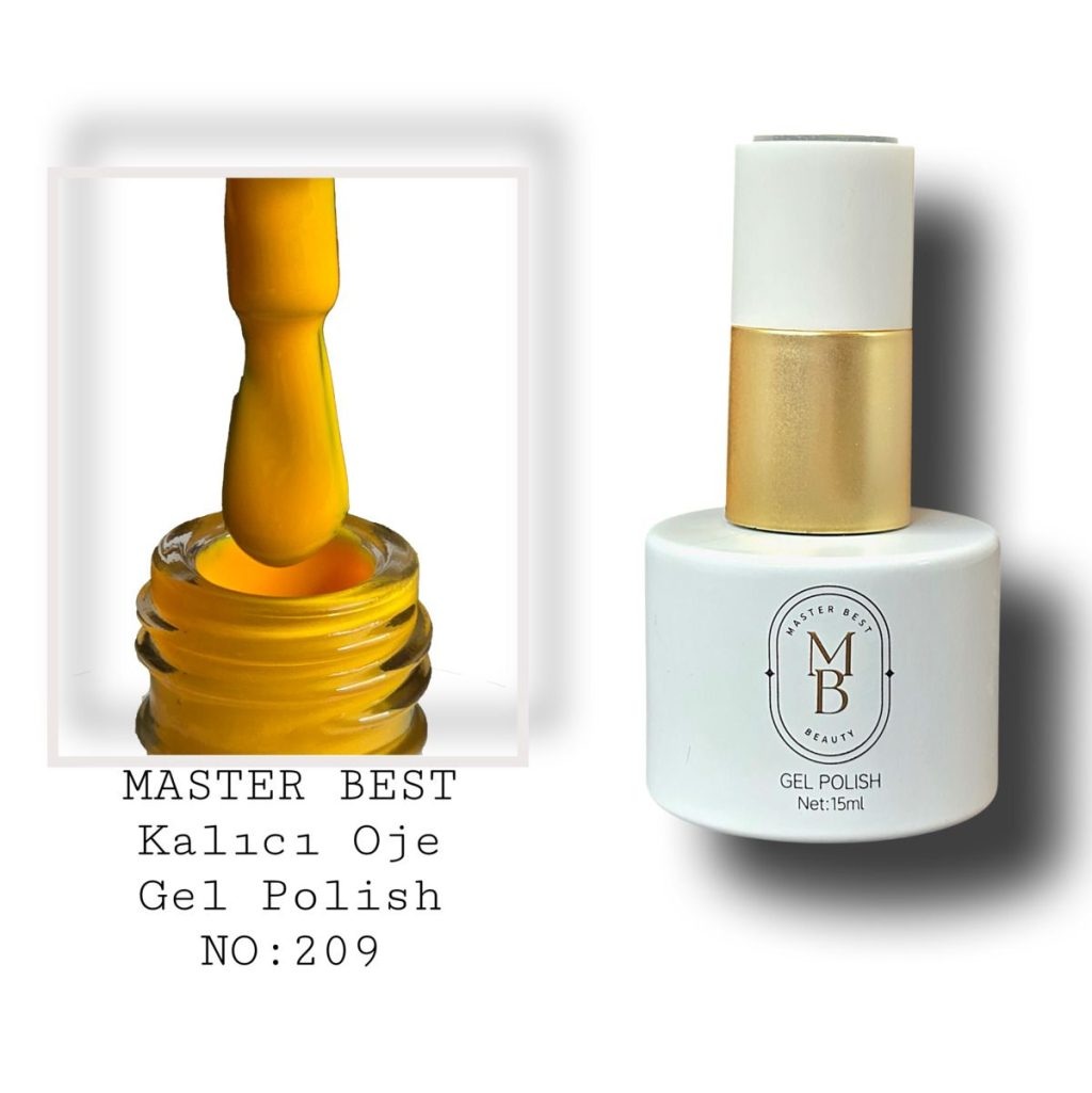 Masterbest kalıcı oje 15ml 209 canlı amber turuncu şişe