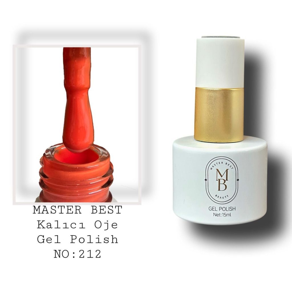 Masterbest Gel-Nagellack 15ml 212 lebhaftes Rot Orange Flasche