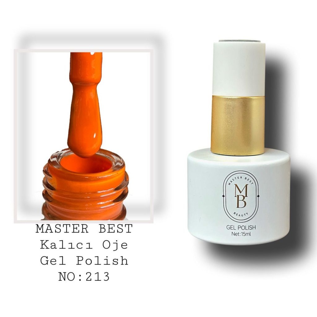 Masterbest Gel-Nagellack 15ml 213 lebhaftes reines Orange Flasche