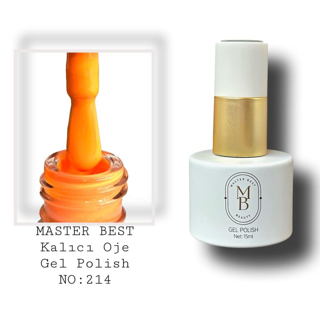 Masterbest Gel-Nagellack 15ml 214 leuchtendes helles Orange Flasche