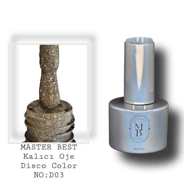 Masterbest disco kalıcı oje 15ml DD03 gri kahve greige altın gümüş