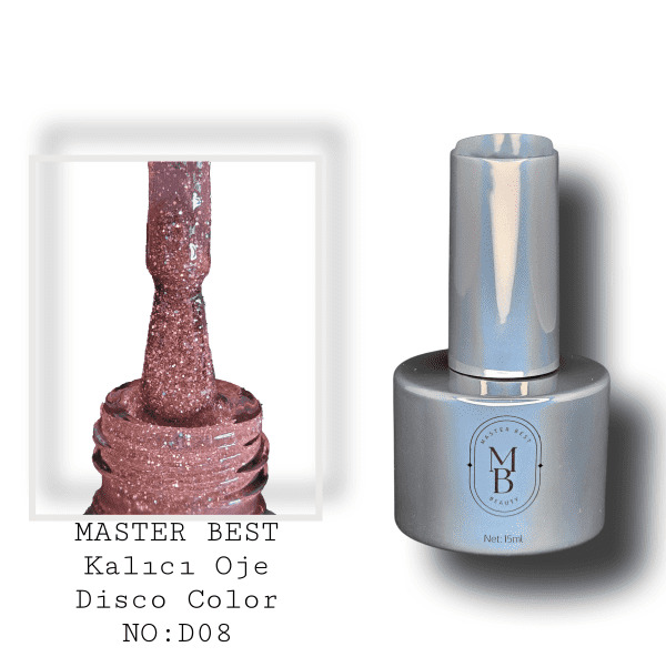 Masterbest disco kalıcı oje 15ml DD08 canlı magenta pembe holografik