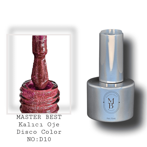 Masterbest disco kalıcı oje 15ml DD10 koyu ahududu kırmızı sıcak altın
