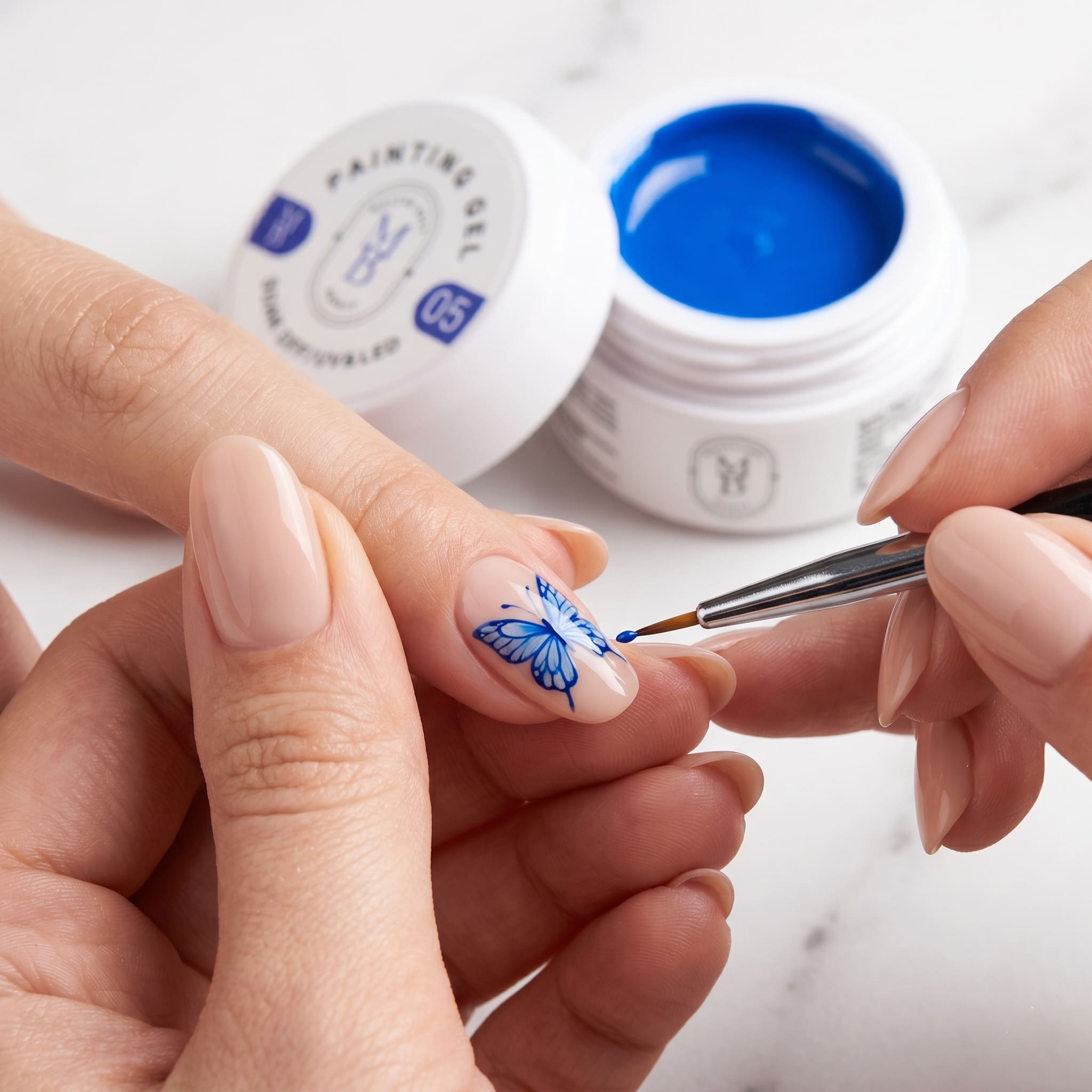 Masterbest mavi painting gel pg05 50ml uygulama