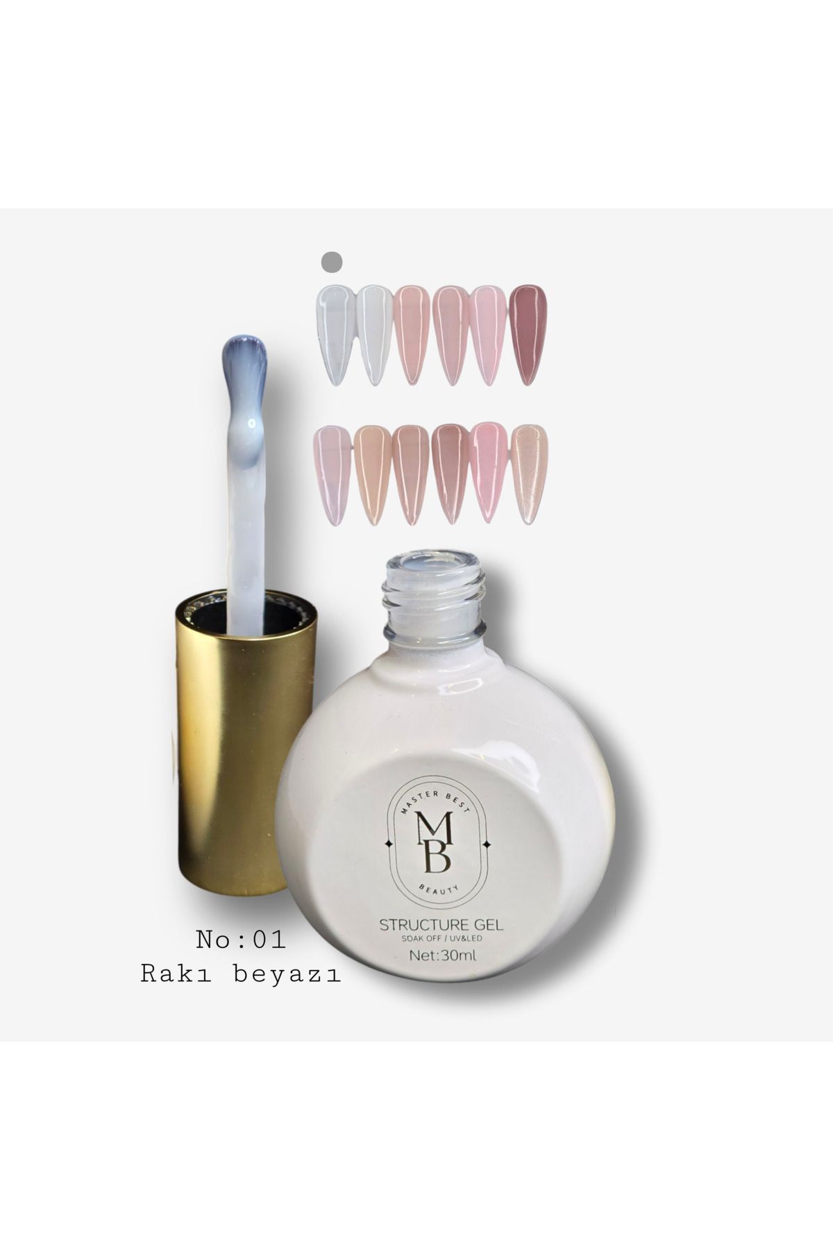 Masterbest rakı beyazı yapılandırıcı jel S01 30ml
