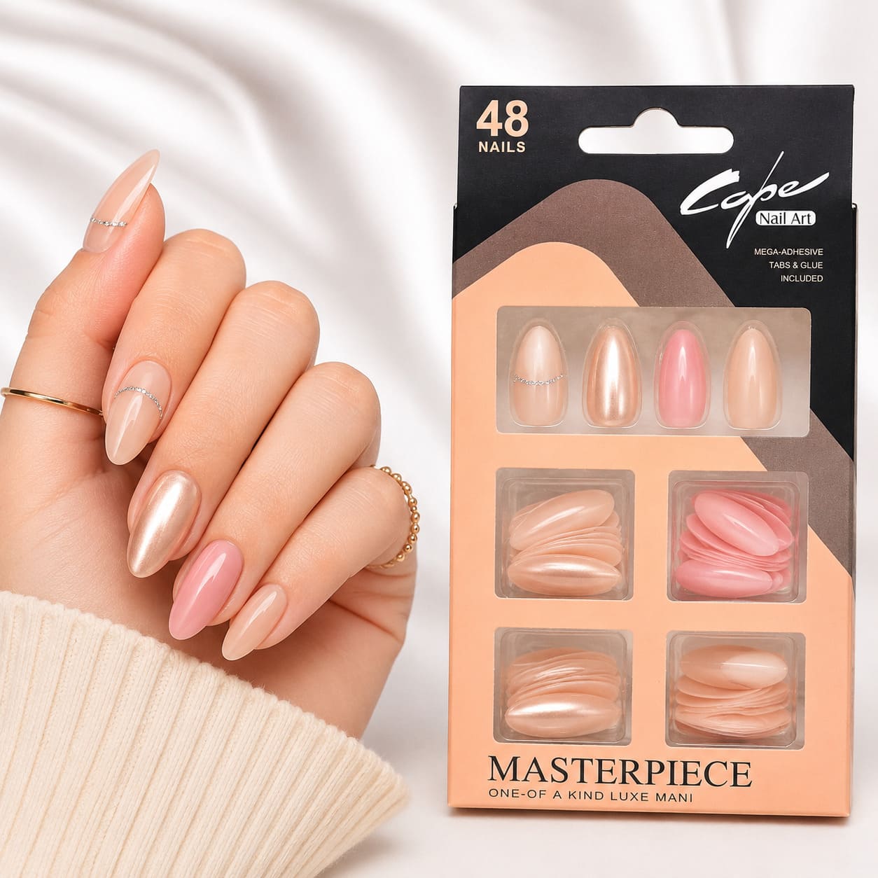 Master Best nude takma tırnak uygulama